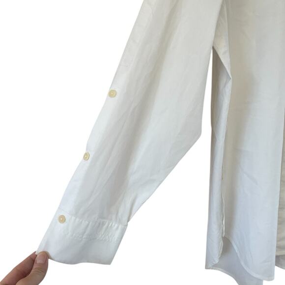 Athleta Nopa Side Slit Oversized White Button Up Shirt - Picture 4 of 6